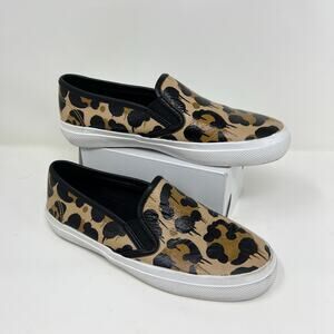 Coach Chrissy Women's Slip-On Leather Sneakers Size 5B Multicolor Animal Print